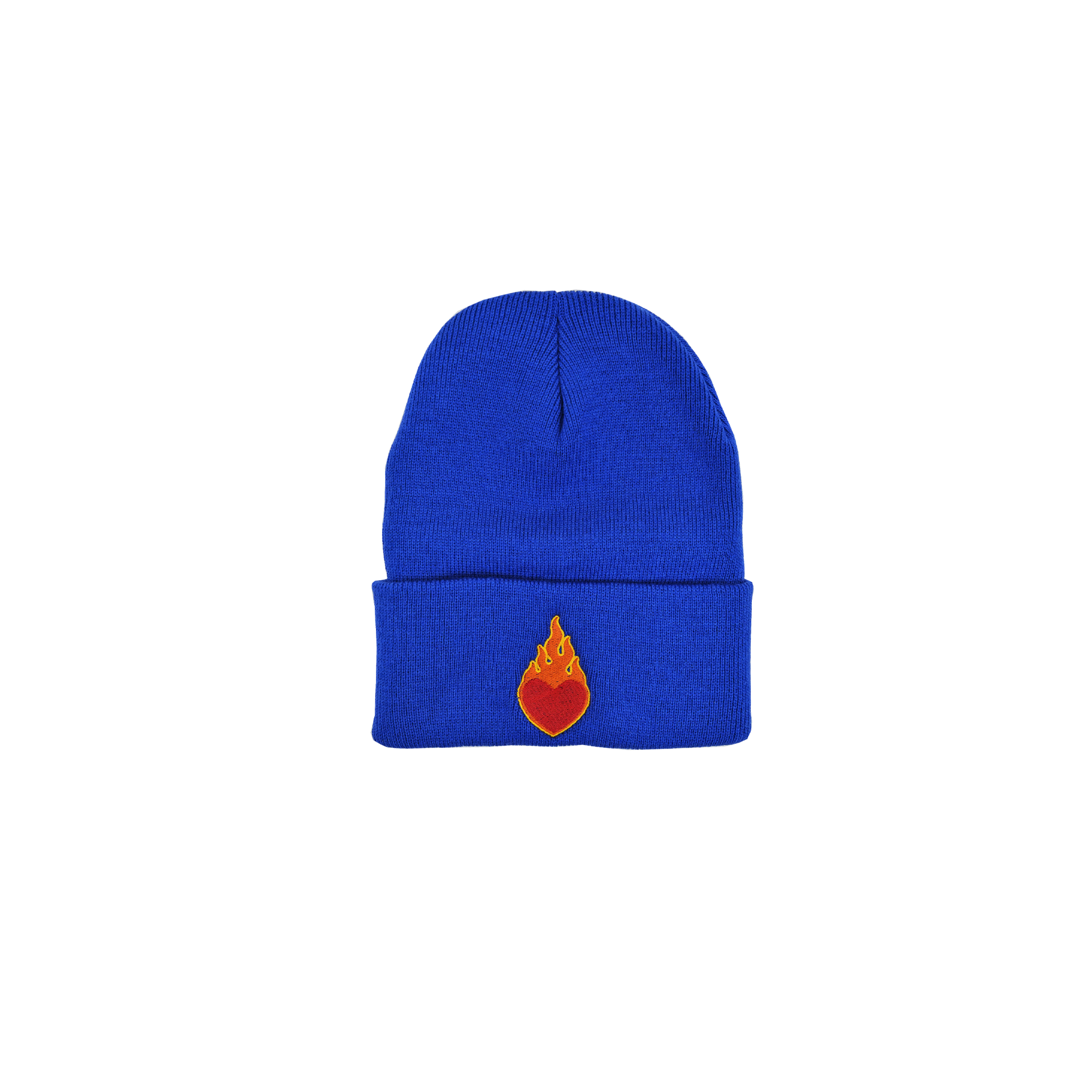 BEANIE - FIRE HEART - ROYAL BLUE