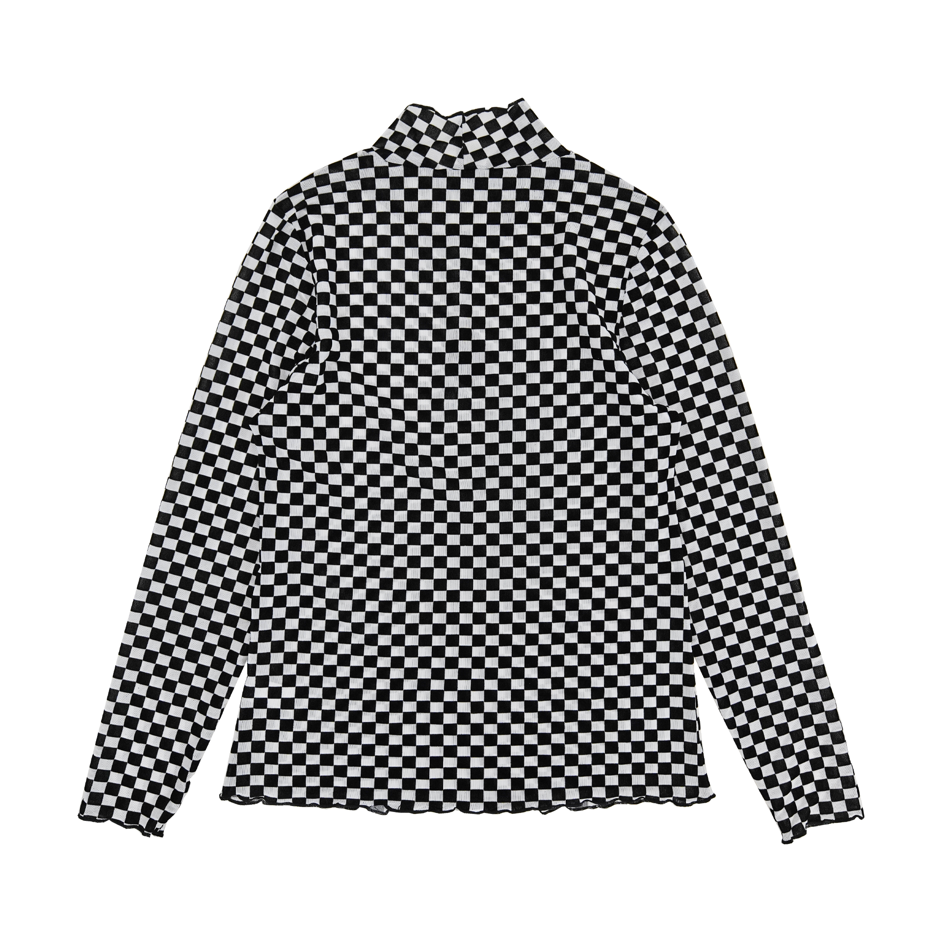 FIRE HEART - MESH CHECKER LONG SLEEVE TOP - LIMITED