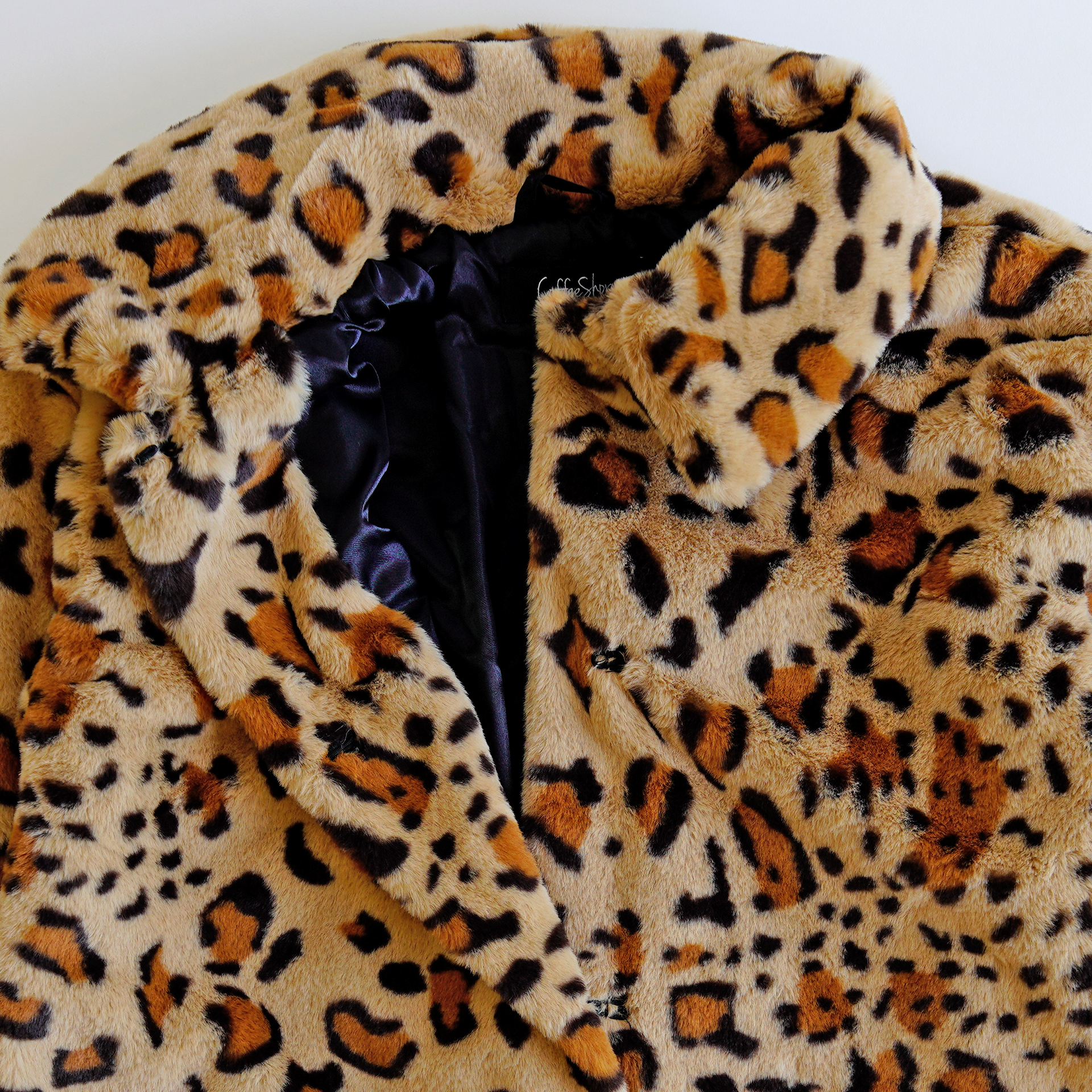 FAUX FUR COAT - LEOPARD PRINT