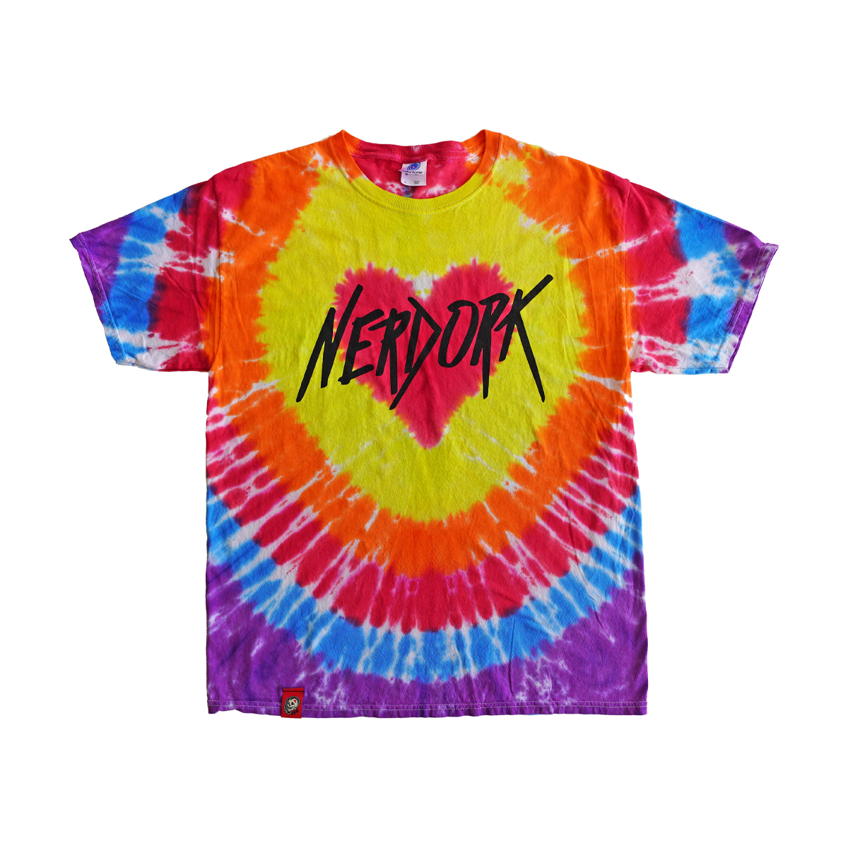 LIMITED - NERDORK - HEART TIE-DYE T-SHIRT