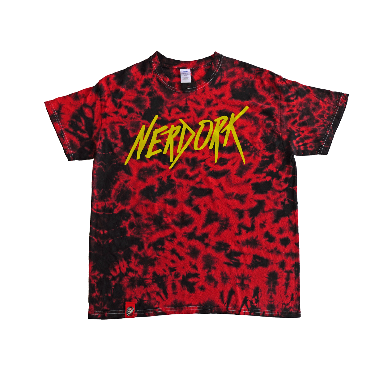 NERDORK - CRYSTAL DYE T-SHIRT - RED/BLACK