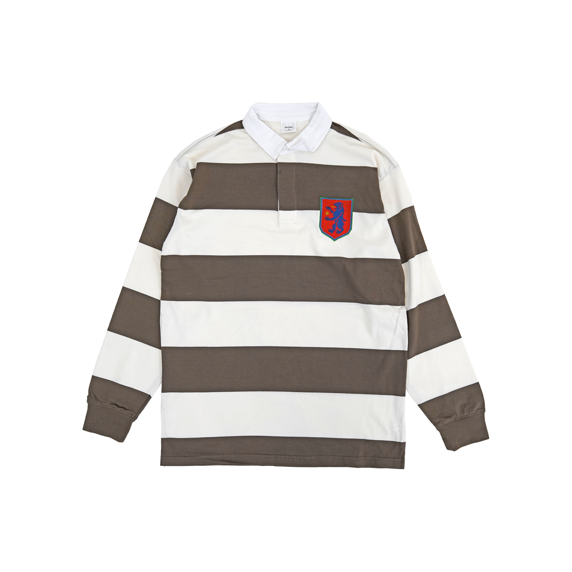 SHIELD OF ARMS - STRIPED RUGBY SHIRT - WALNUT